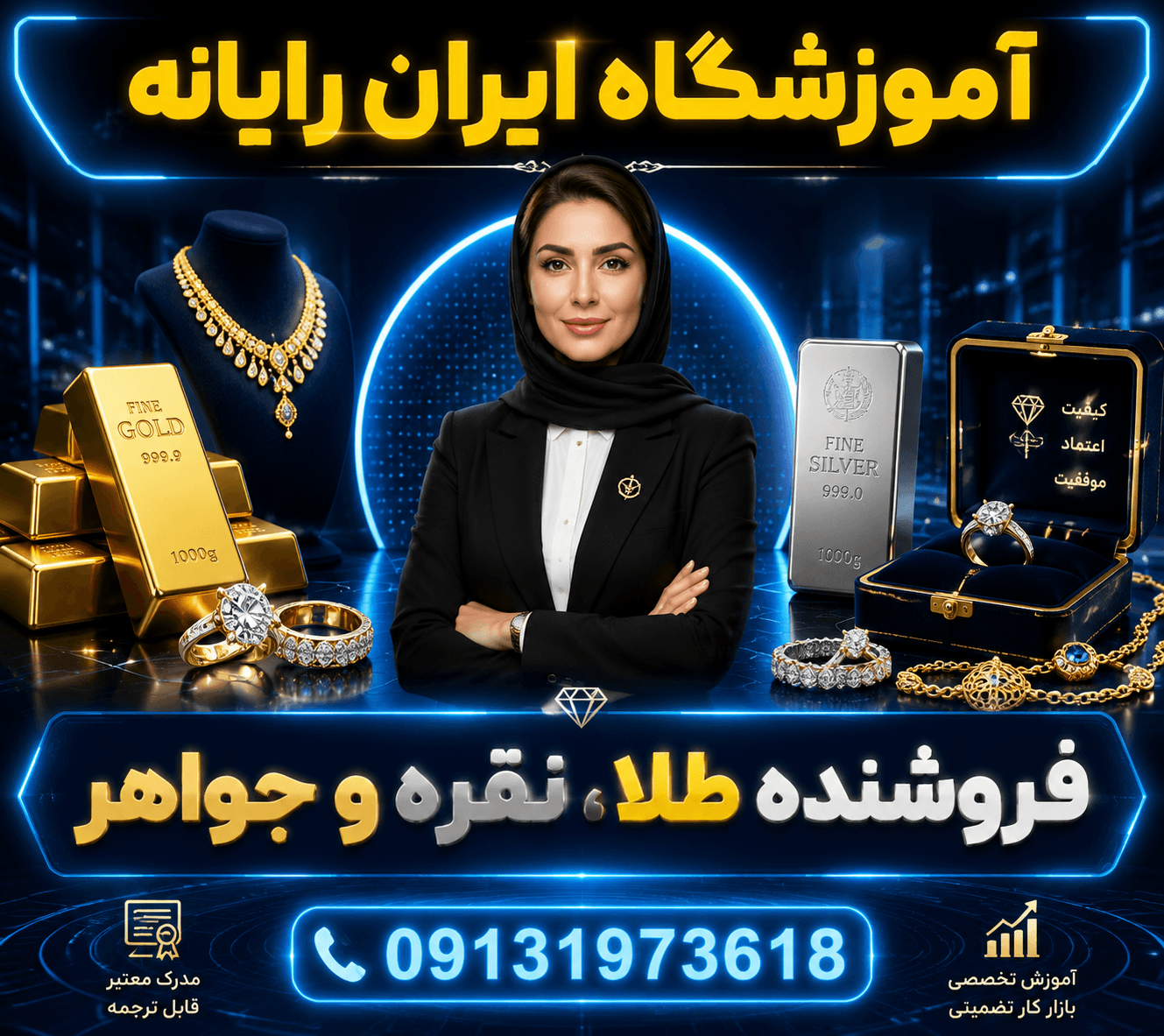 فروشنده طلا و نقره و جواهر