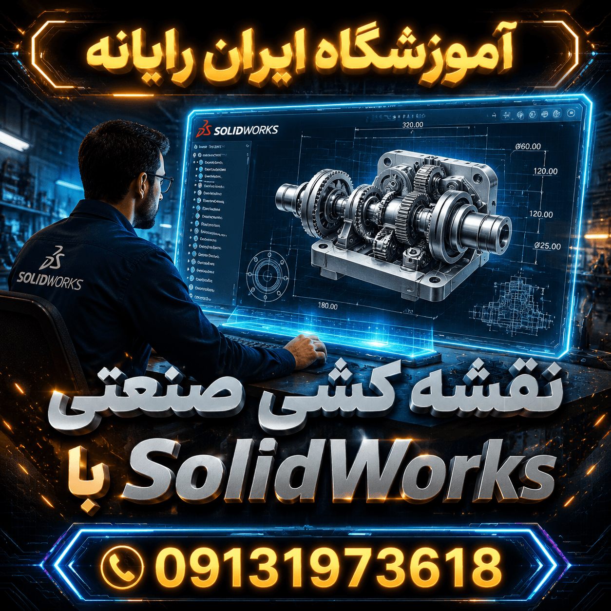 نقشه کشی صنعتی با Solid Work