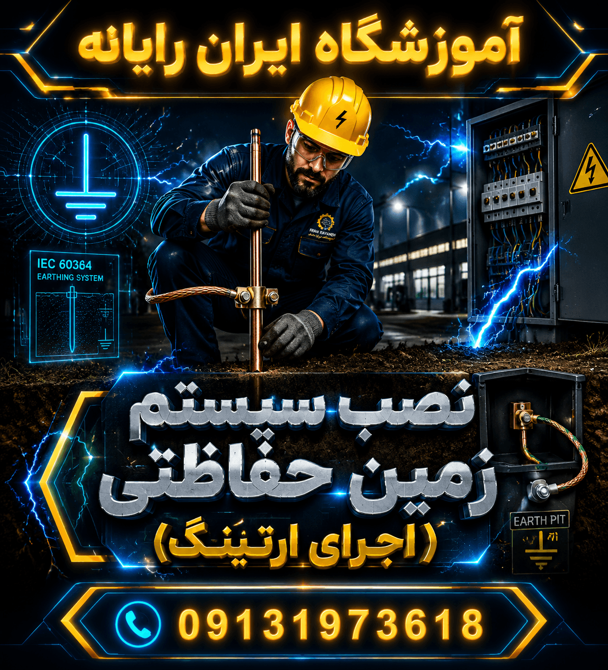 نصب سیستم زمین حفاظتی (اجرای ارتینگ)